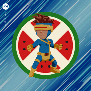 X-Men Cyclops in low poly style
