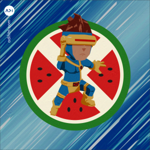 X-Men Cyclops in low poly style